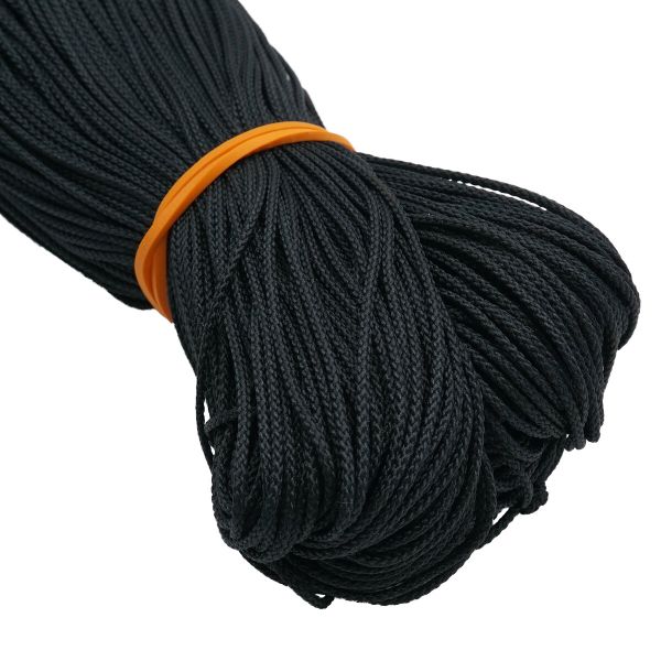 Шнур плетеный ⌀1.5 мм / 100 метров, 005 черный