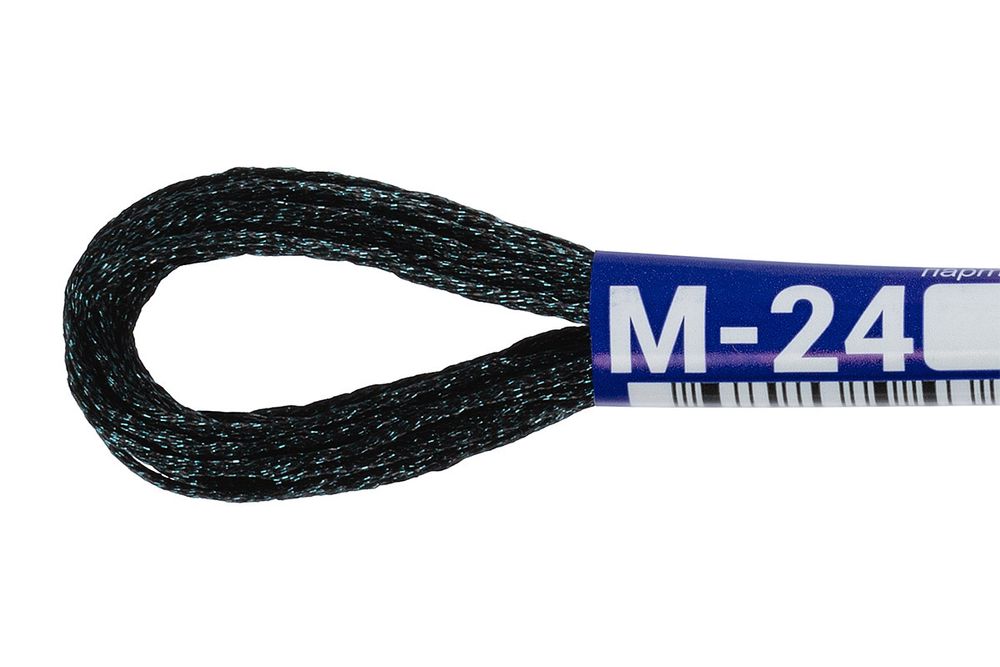 Мулине Gamma металлик, цв.М-24 т.т.зеленый, 12 мотков по 8 метров