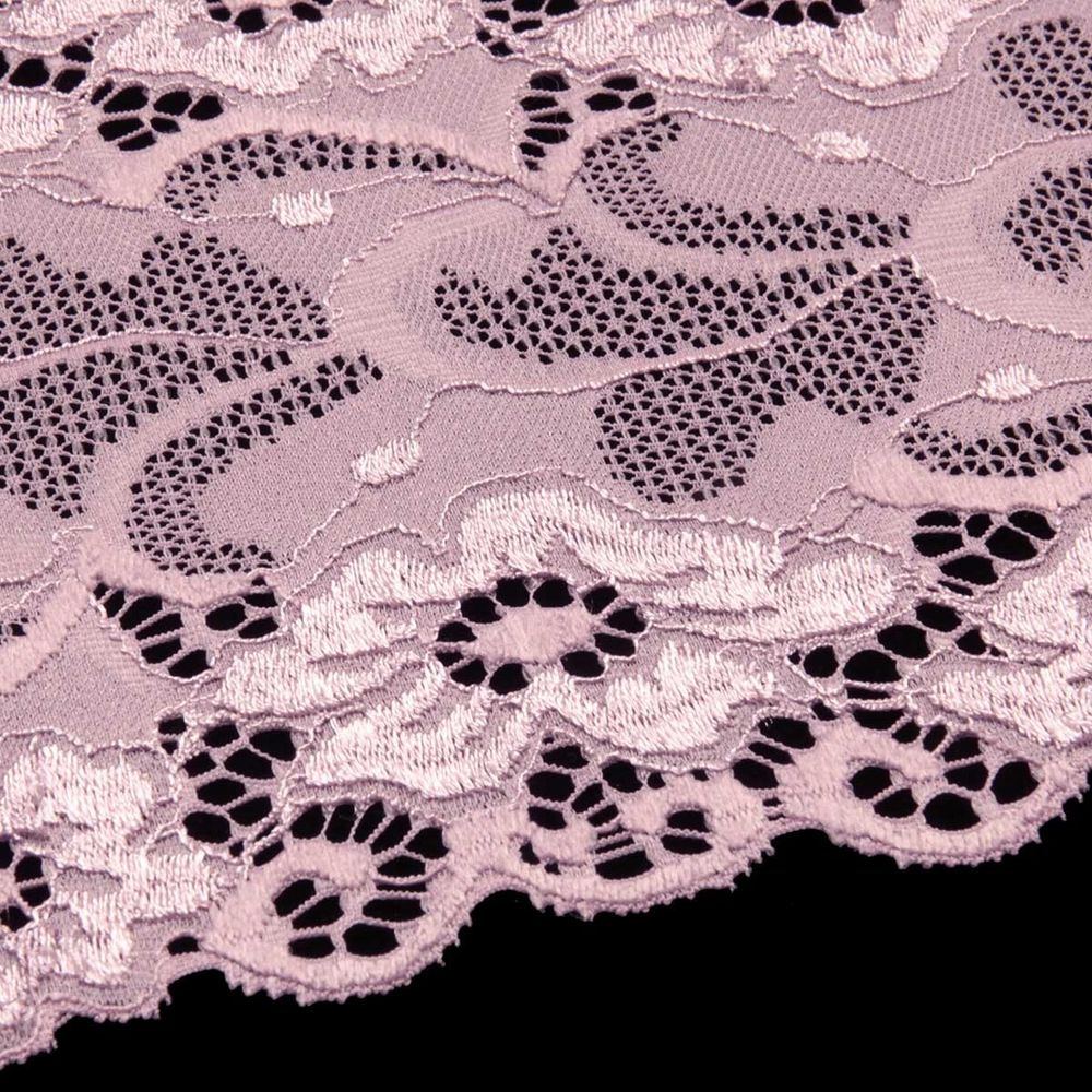 Кружево бельевое эластичное 150 мм / 13.72 м, цв. C344 пудровый