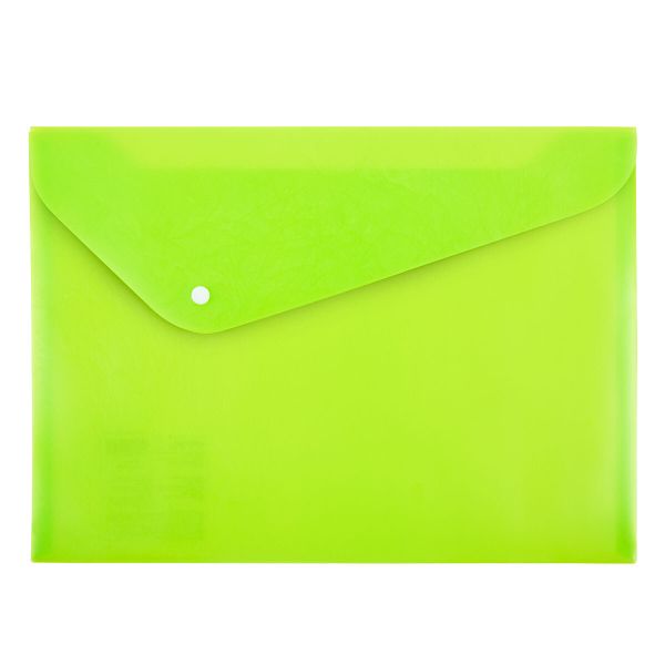 Папка-конверт с кнопкой A4 180 мкм волокно, 20 шт, лайм EC211130021, Expert Complete