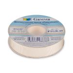 Лента репсовая (в рубчик) с зубчатым краем 25.0 мм, 25±1 метров, 810 слоновая кость, Gamma PTGR-25