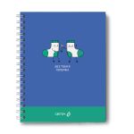 Тетрадь общая с твердой обложкой, глянцевая ламинация A5 96 л. на гребне 65 г/м², белизна 100% 4 шт клетка, 01556 Мы команда, Светоч Т212