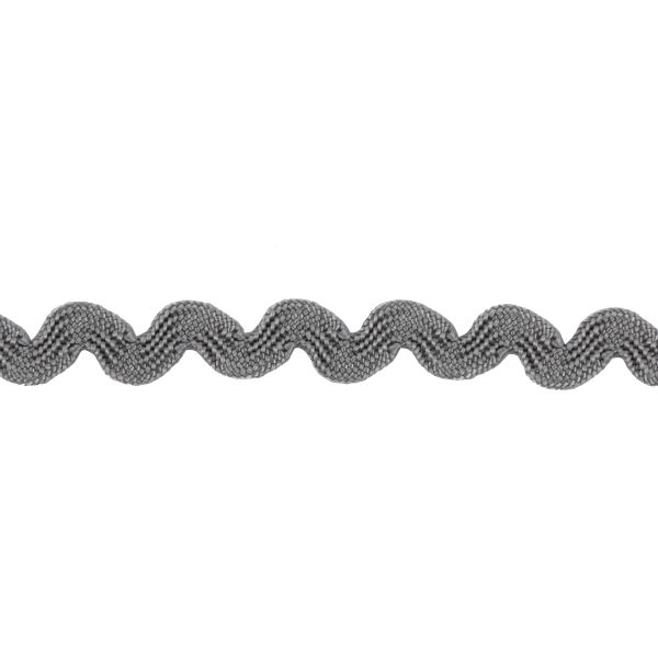 Тесьма отделочная зигзаг 9 мм / 20 метров, серый, Blitz 3884Г17
