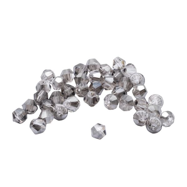 Бусины стекло 4х4 мм, 40 шт., Astra&Craft, 851 серый, Z-439