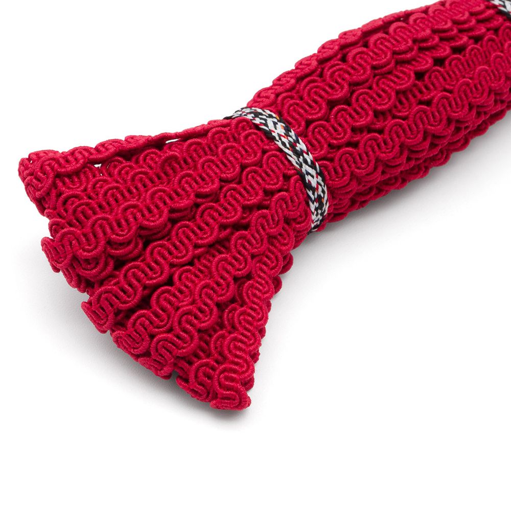 Тесьма декоративная вязаная 7мм, 10 метров, С1430Г7 красный