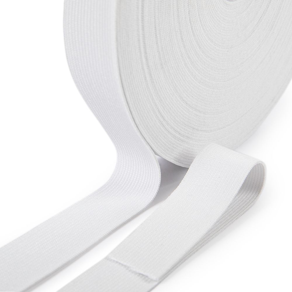 Резинка вязаная 25.0 мм / 20 метров, белый, Gamma 8с686 Б