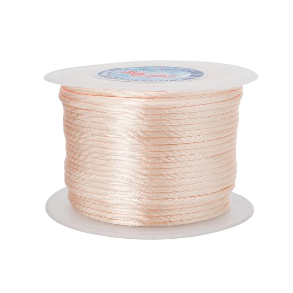 Шнур атласный корсетный ⌀2.0 мм / 50 метров, 3008 бежевый светлый