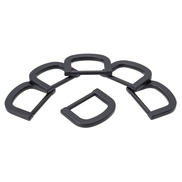 Полукольцо литое металл 20мм (29х22мм), черный матовый, MB2326, 6 шт