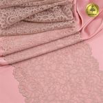 Кружево бельевое эластичное 205 мм / 25 м, YSTL00839, цв.168 серебристый пион, Kruzhevo