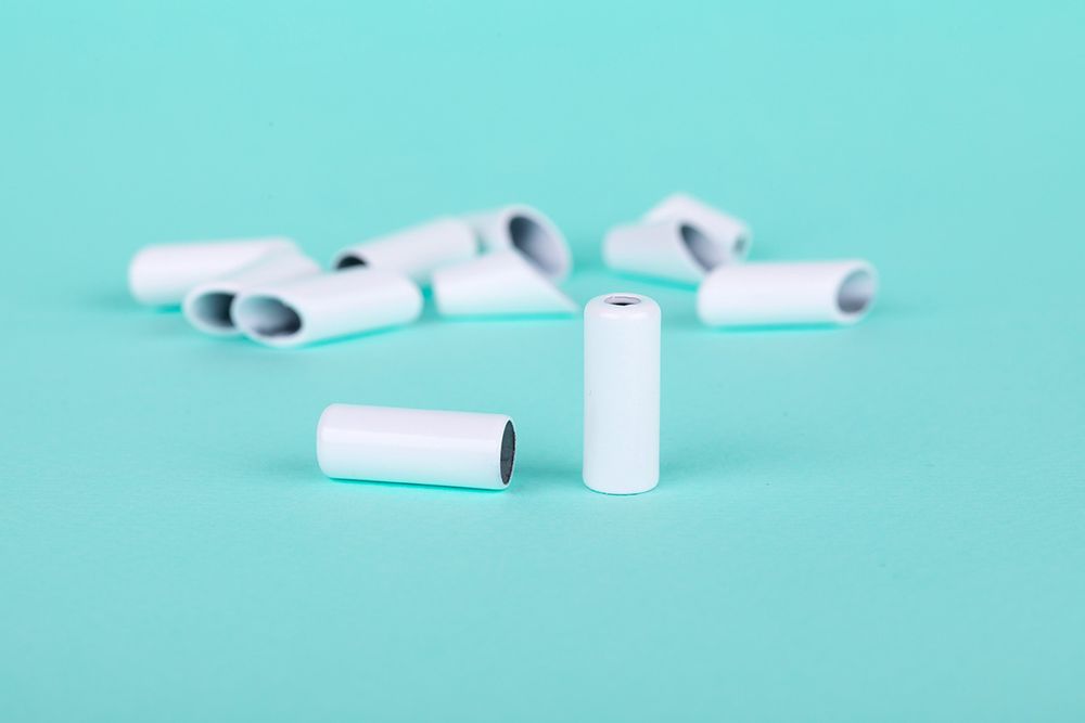 Наконечник для шнура металл 20х8 мм, 20 шт, №02 белый, Gamma GB 1655