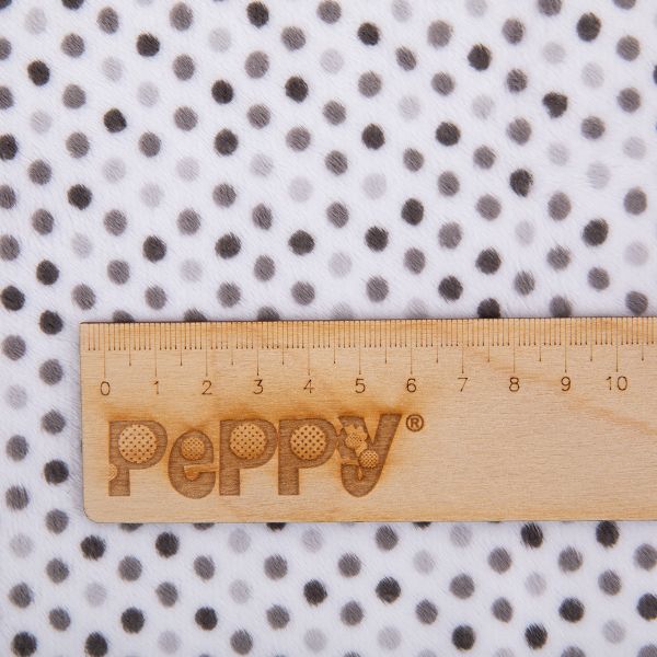 Плюш (ткань) Peppy Mockingbird Cuddle 440 г/м², 48х48 см, dottie dot steel