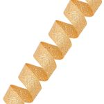 Лента (тесьма) жаккардовая 32.0 мм / 25±1 метров, с метанитом рис. 9819, желтый/золото, С3104Г17