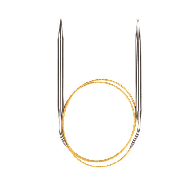 Спицы круговые ⌀5.0 мм, 80 см, с металлическим тросиком, Alpina SIL-80