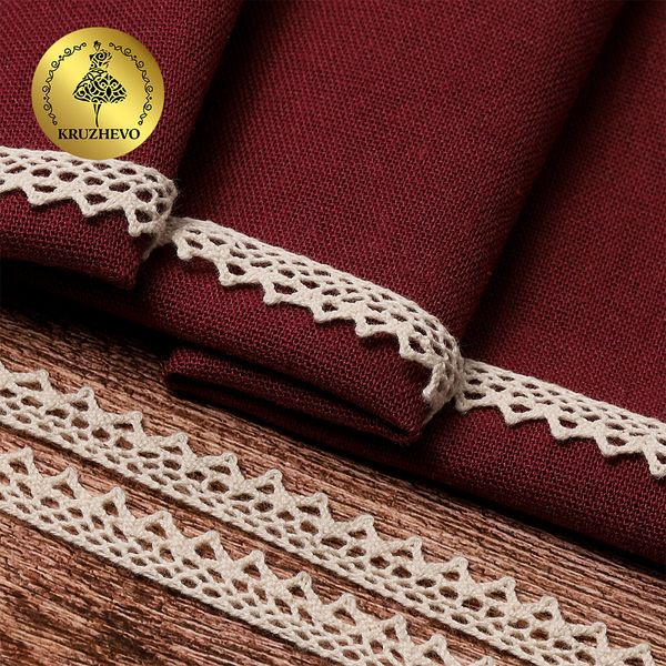 Кружево вязаное (тесьма) 10 мм / 10 метров, цв.01 натуральный, Kruzhevo