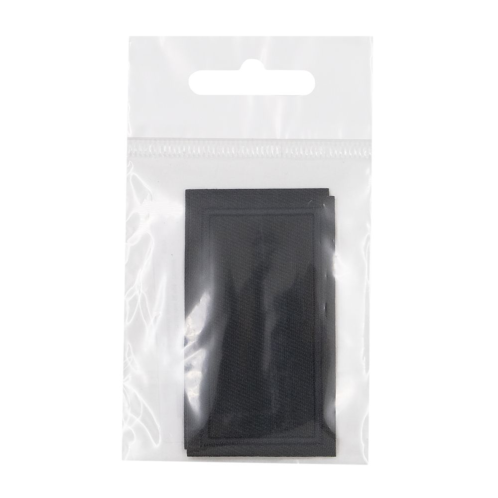 Термоаппликация прямоугольная, джинс, 65х35 мм (черный (black)), LA429, 2 шт