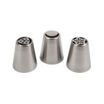 Набор кондитерских насадок металл, 3 шт, №02 металл, S-Chief SHF-0118