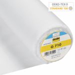 Флизелин клеевой тканый подкладочный G710, белый, 53391582, Freudenberg, 25 м