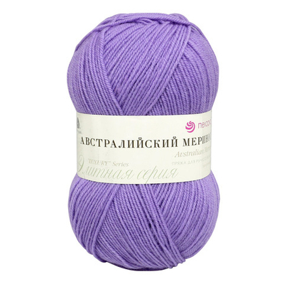 Пряжа Пехорка Австралийский меринос / уп.5 мот. по 100 г, 400 м, 389-Св.фиалка