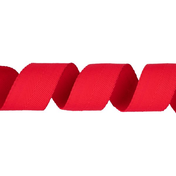 Стропа (ременная лента) 35 мм / 25 метров, толщ. 1.13 мм, [14.4 г/пог.м], 100% п/а, рис. 9358, красный, Gamma С3765Г17