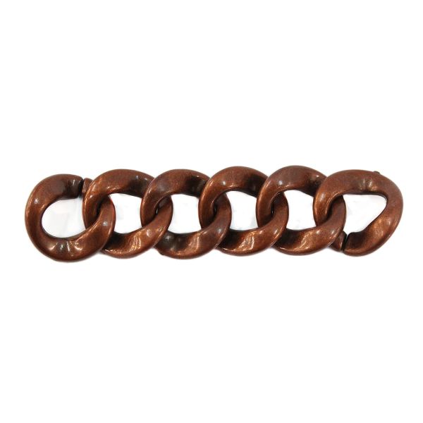 Цепь пластик 10 см, размер звена 23х23 мм, медь