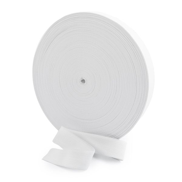 Резинка вязаная 30 мм, / 50 метров, белый, Gamma RV-30 W