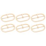 Пряжка овальная 50 мм, металл (Gold Золото), МВ_2301, 6 шт
