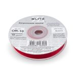 Лента капроновая (органза) 10.0 мм / 22.8±1 метра, 037 т.красный, Blitz OR-10