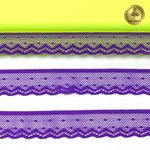 Кружево эластичное (стрейч) 25 мм, 8028, цв.A0507 фиолетовый неон уп.50м, Kruzhevo