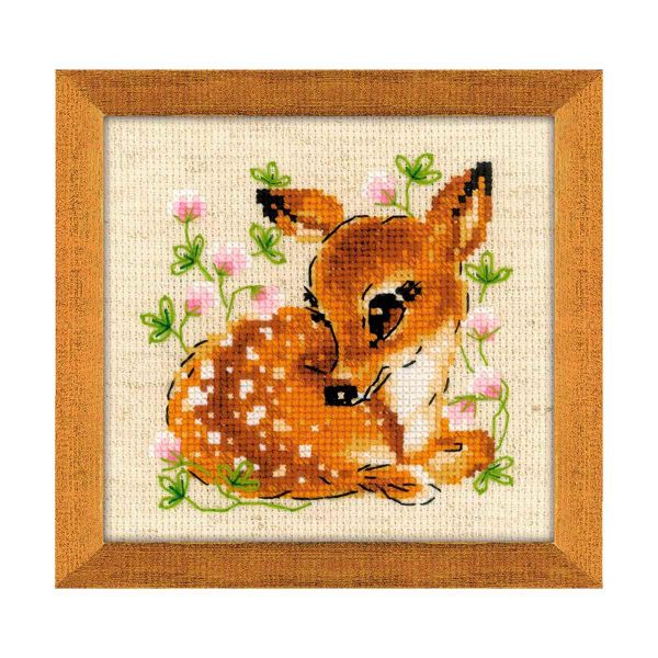 Набор для вышивания нитками Риолис, Маленький олень 13х13 см, 502824