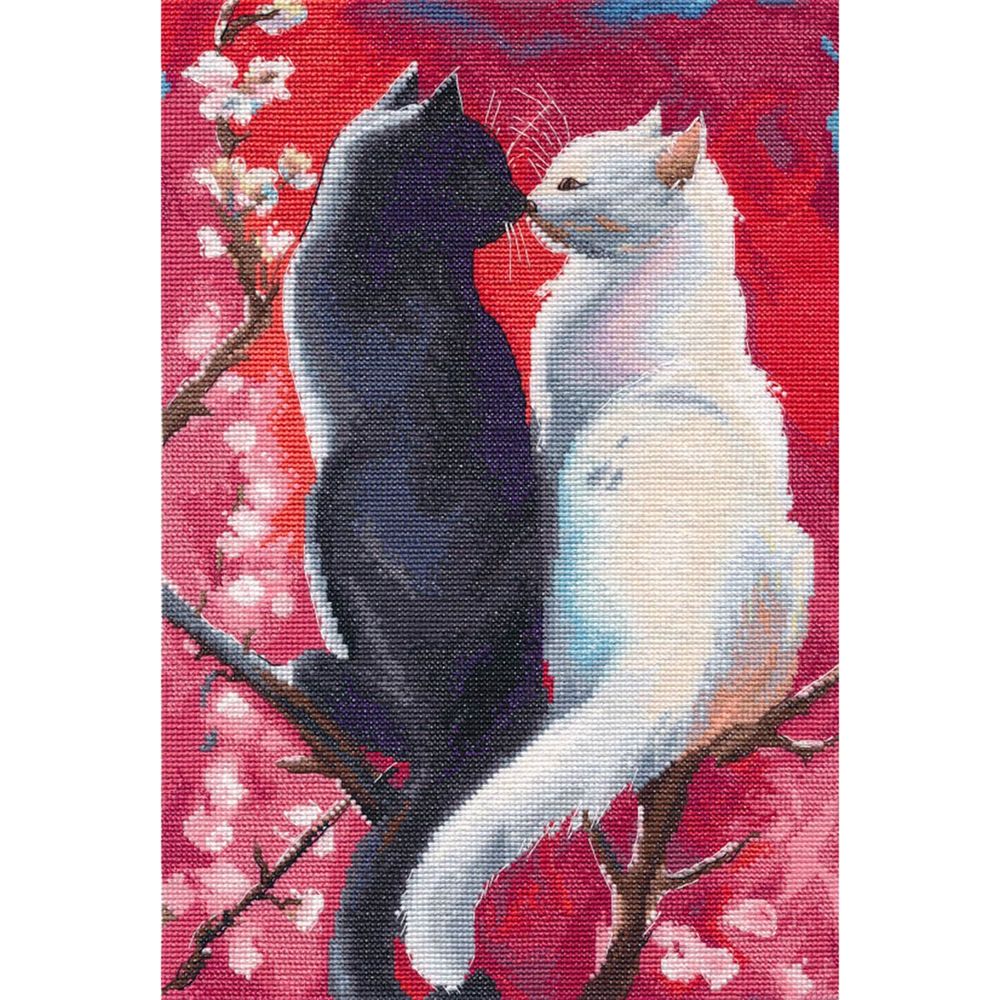 Набор для вышивания нитками Овен, Пушистая романтика 20х30см