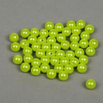 Бусины пластик (перламутр) ⌀12 мм, цв.017 салатовый, уп.500г (530 шт), Magic4Hobby