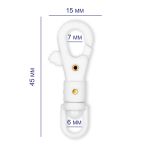 Карабин пластик 14 мм, 10 шт, №14 белый, Gamma GHB004