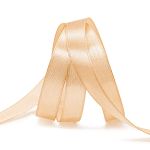 Лента атласная 1-сторонняя 12.0 мм / 22.86±1 метров, 054 золотисто-бежевый, Globus