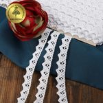 Кружево вязаное (тесьма) 15 мм / 10 метров, диз. 941, цв.02 белый, Kruzhevo