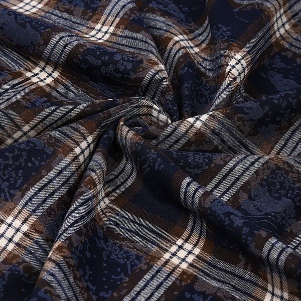 Фланель рубашечная вареная 150 г/м², 150 см / 2 метра, TBY.Fl.C751 синий