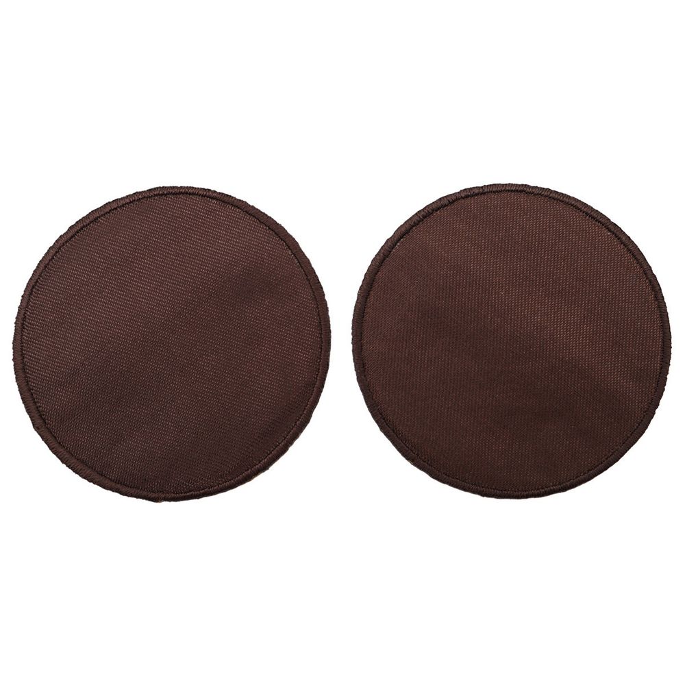Термоаппликация Круг d-7см, уп. 2 шт, цв.коричневый