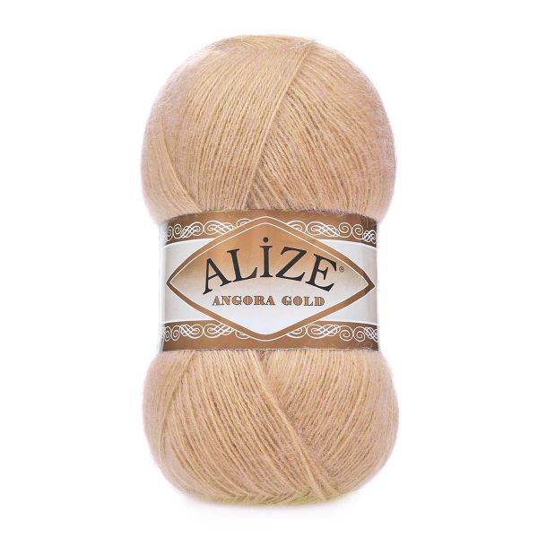 Пряжа Alize (Ализе) Angora Gold / уп.5 мот. по 100 г, 550м, 095 светло-бежевый A