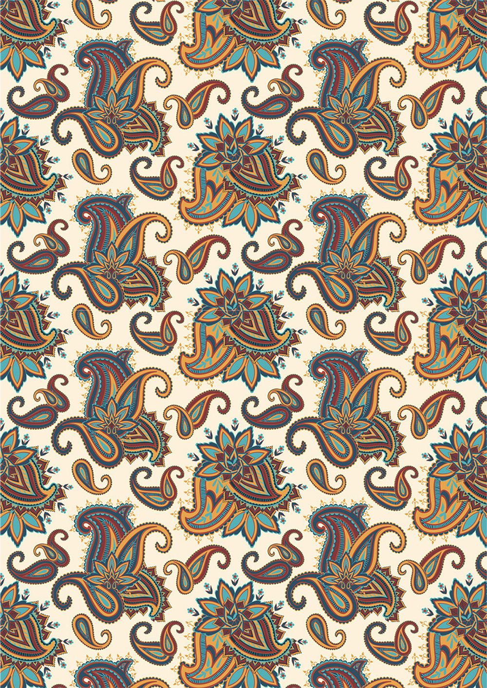 Ткань для пэчворка Peppy Сказочный восток, отрез 50х55 см, 146 г/м², СВ-07 белый, Peppy