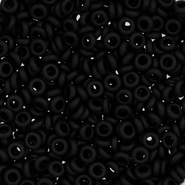 Бисер Toho 8/0 Demi 2 (3 мм), 25 г (5х5 г), 0049F черный матовый