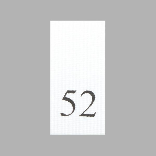 Этикетка-размерник, белый, 10х20 мм, 100 шт, 52