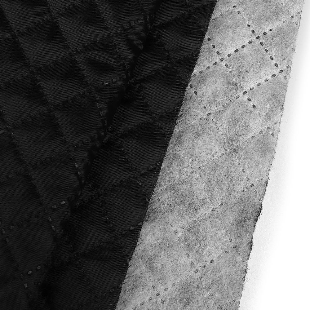 Термостежка Подкладка 100г/м², шир.150см, 170Т №0124/3070, рис.№4-1 клетка 2см, цв.черный Синтепон 50м