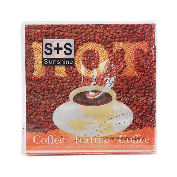 Салфетки 33х33см, 2-х слойные 20 шт/упак (чашка кофе), JLC-2PLY