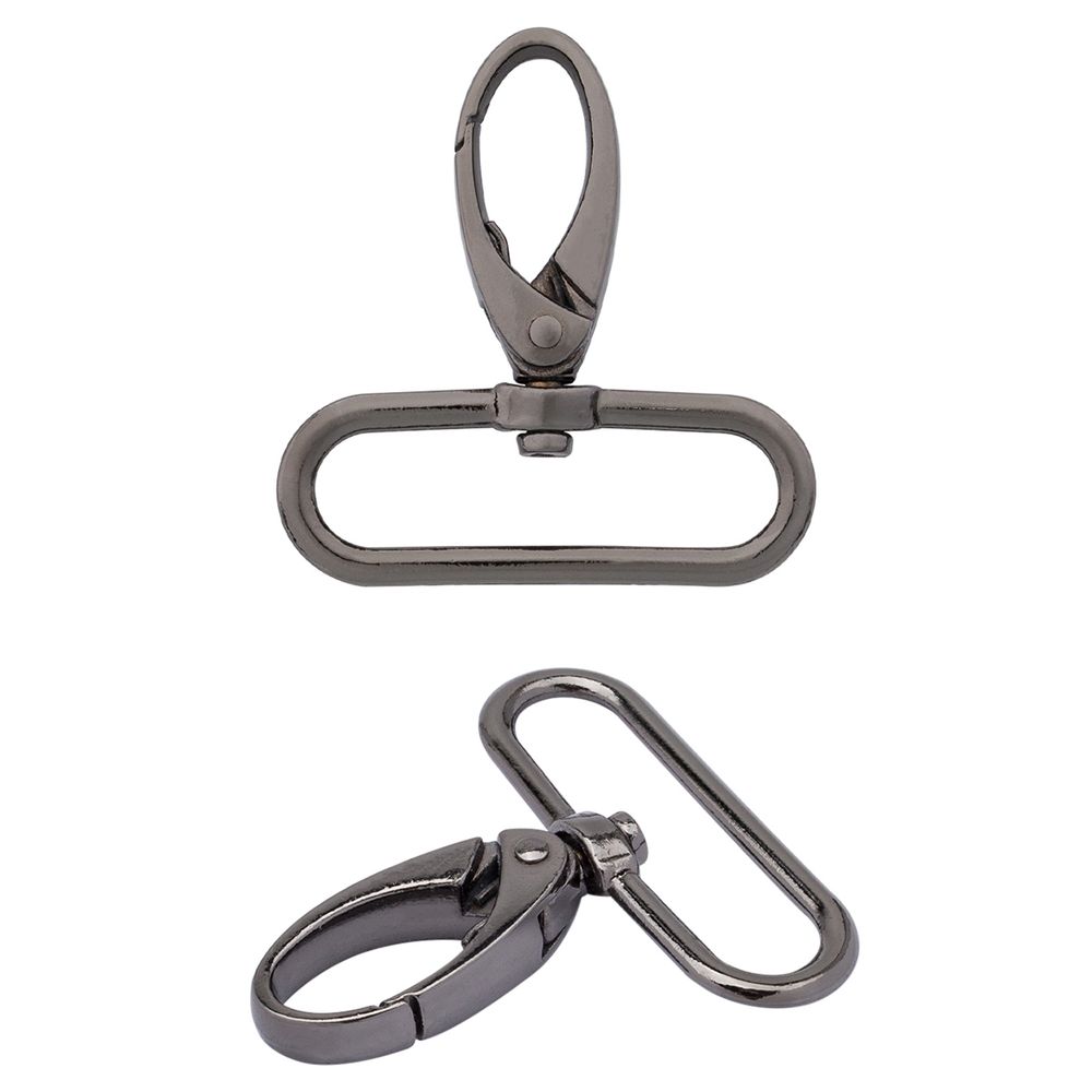 Карабин металл 40 мм (48х52 мм), цв.чер.никель, 20 шт