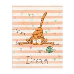 Тетрадь Забавные коты A5 96 л. на скобе 60 г/м², 6 шт, клетка, SVT 960321 02 Dream, Светоч