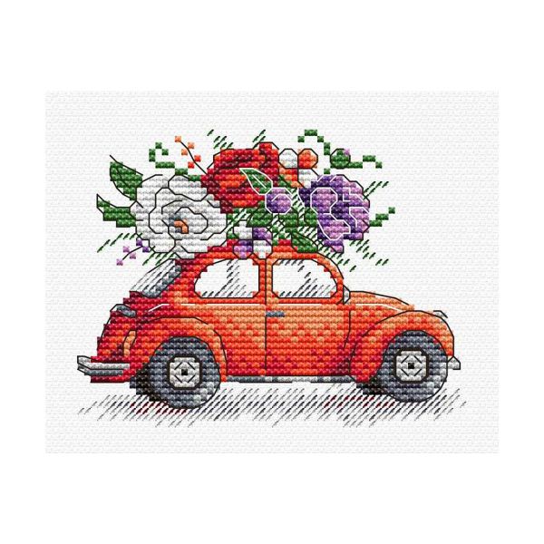 Набор для вышивания нитками МП Студия, Путешествие в Париж 8х11см