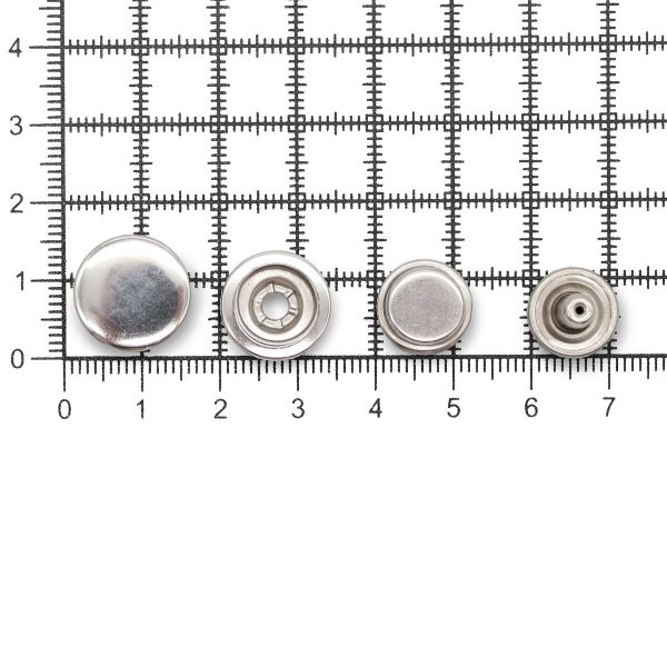 Кнопка Дельта (O-образная) ⌀15/15 мм, ≈72 шт, МЕТАЛЛ, никель, NEW STAR