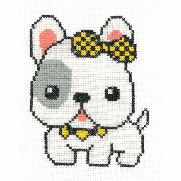 Набор для вышивания нитками Нитекс, Бульдожка 11х13 см