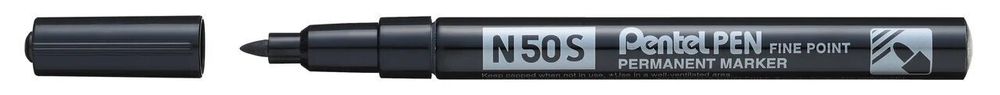 Маркер перманентный Pentel Pen 1 мм, пулевидный 12 шт, N50S-A черный