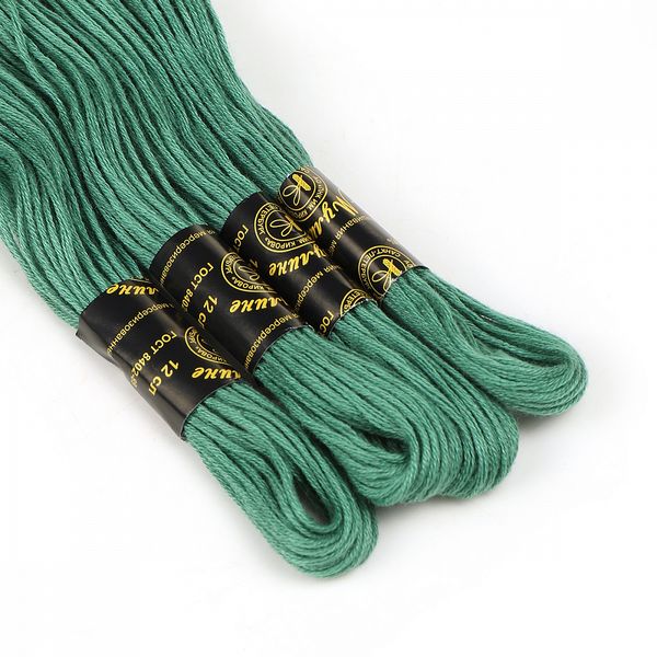 Мулине ПНК им.Кирова цв.9278 зеленый, 24 мотка по 8 метров