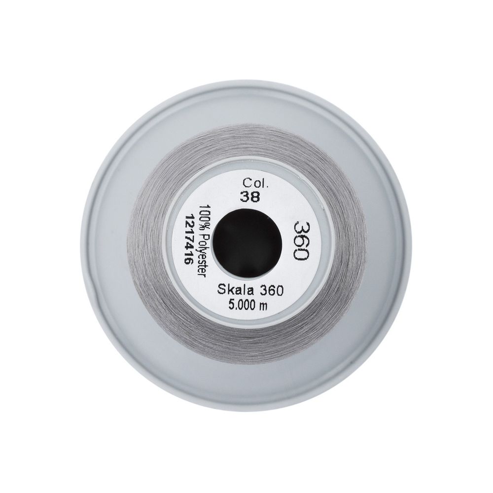 Нитки некрученые бондированные Gutermann Skala 360, 5000м, 749591, 038 светло-серый, 1 катушка